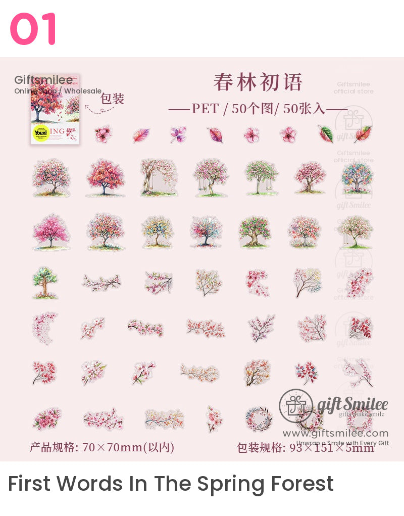 Forest Trees Nature Serene Sticker Packs | KS-SA-4106