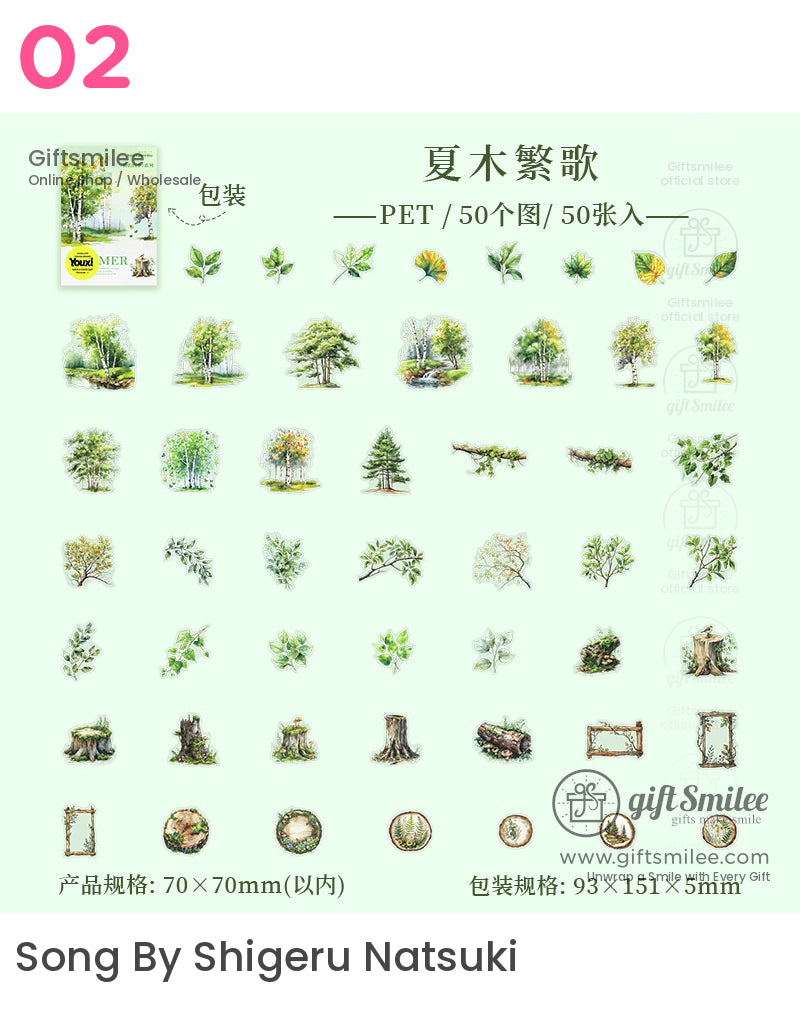 Forest Trees Nature Serene Sticker Packs | KS-SA-4106
