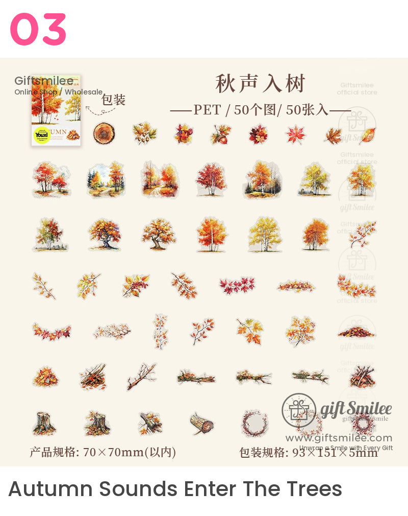 Forest Trees Nature Serene Sticker Packs | KS-SA-4106