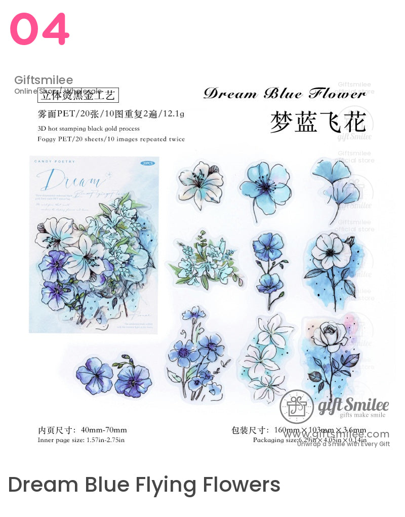Pet Sticker Watercolor Flowers Pet Sticker Pack | KS-SA-4108