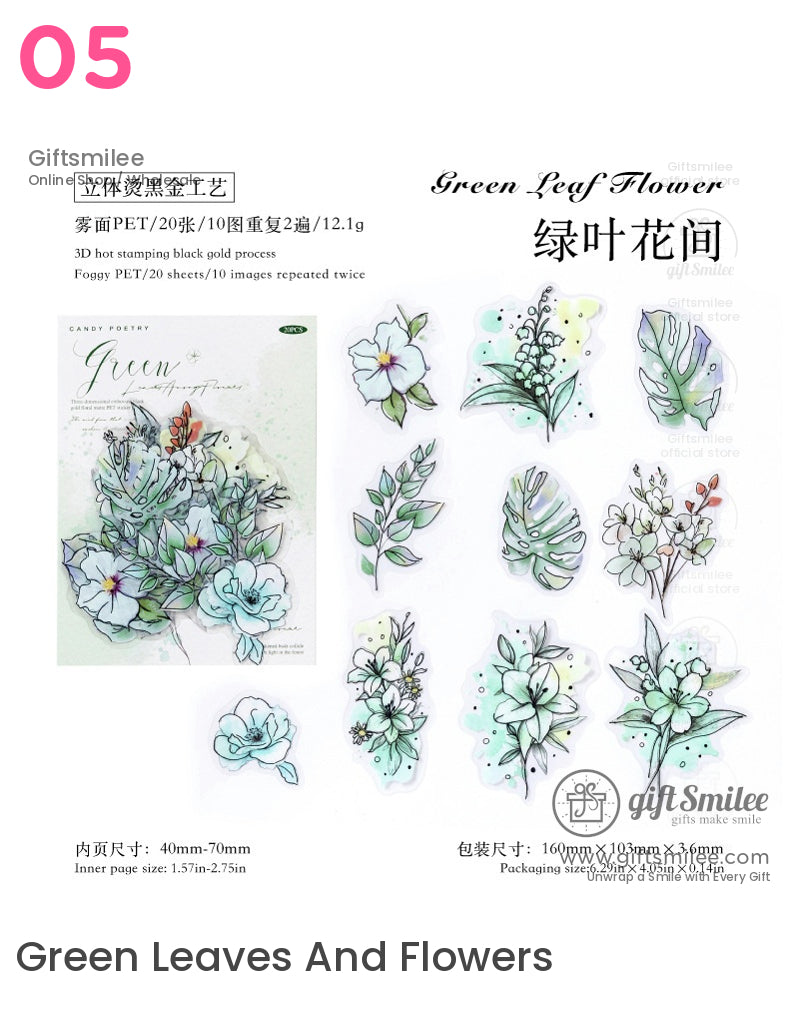 Pet Sticker Watercolor Flowers Pet Sticker Pack | KS-SA-4108