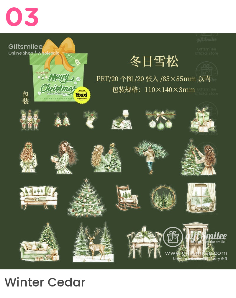 Christmas Snow Decor Scenery Sticker Set | KS-SA-4109
