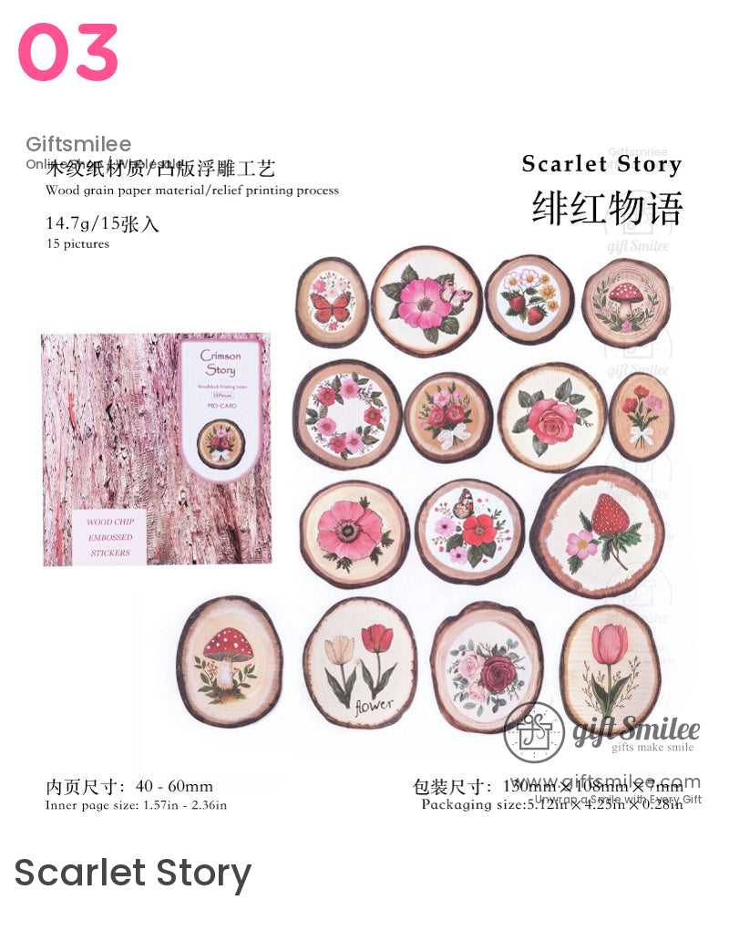 Retro Embossed Embossed Sticker Pack | KS-SA-4110