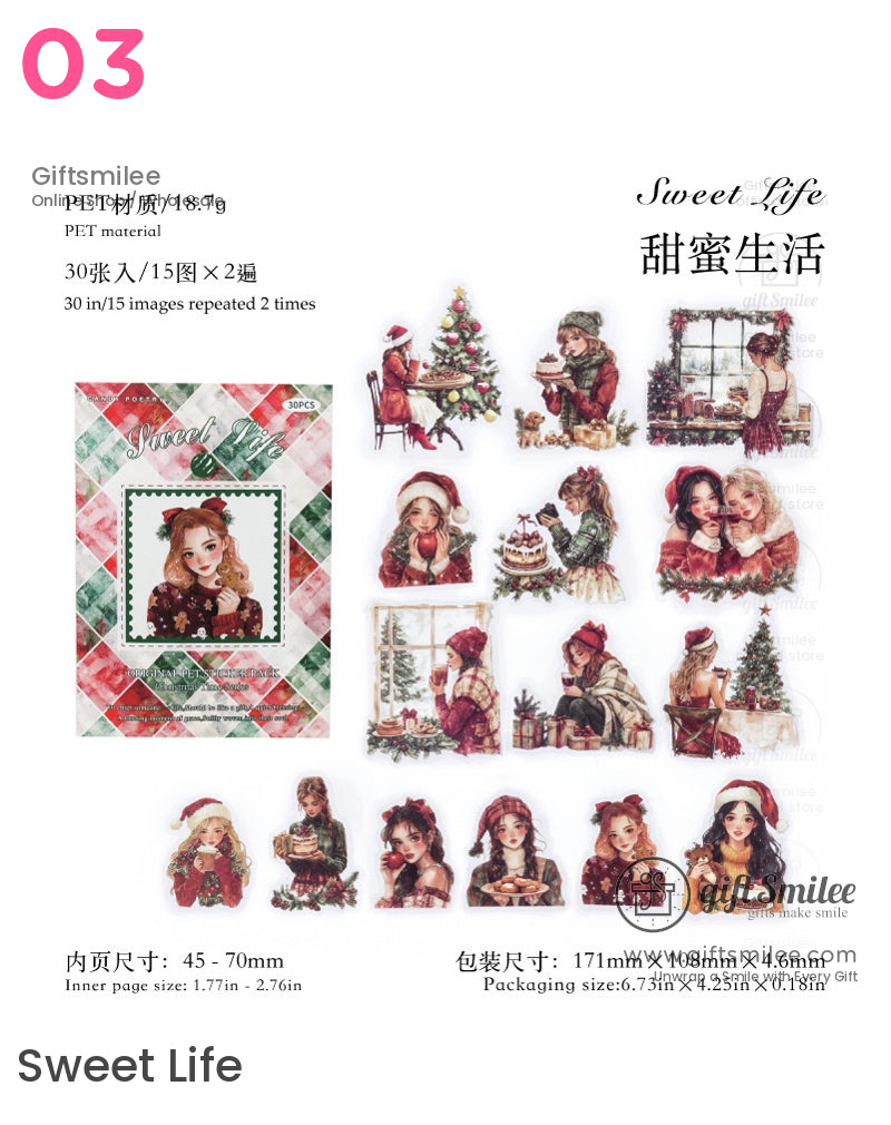 Christmas Scene Pet Sticker Pack | KS-SA-4114
