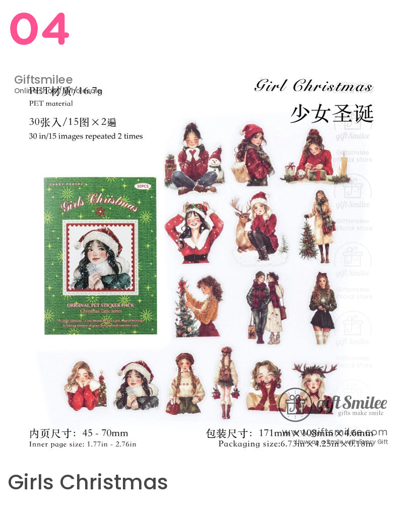 Christmas Scene Pet Sticker Pack | KS-SA-4114