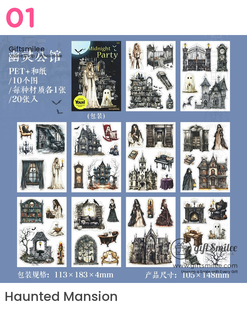 Midnight Party Gothic Dark Sticker Book | KS-SA-4115