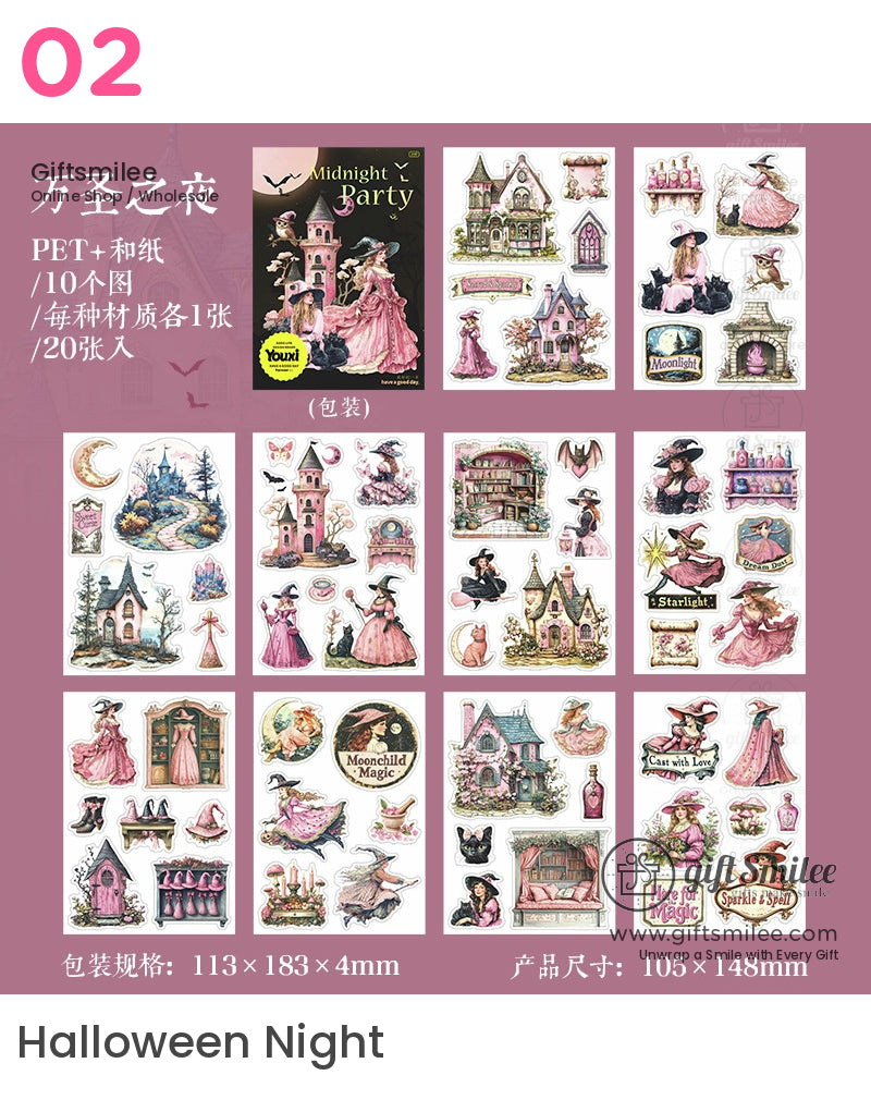 Midnight Party Gothic Dark Sticker Book | KS-SA-4115