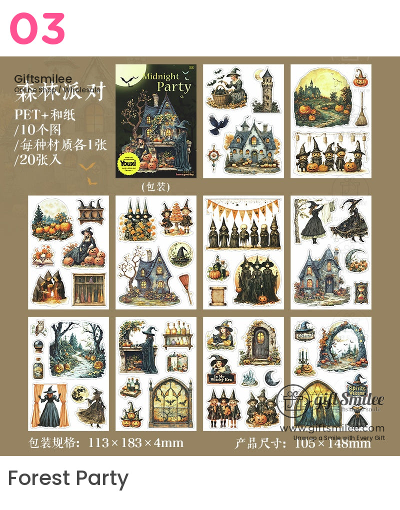 Midnight Party Gothic Dark Sticker Book | KS-SA-4115