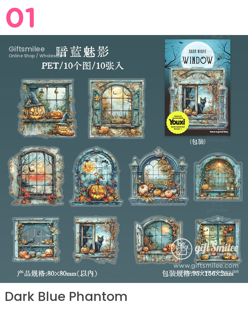 Gothic Windows Layering Dark Gothic Window Pet Stickers | KS-SA-4116