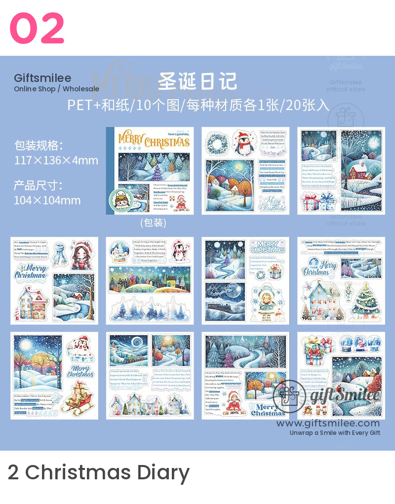 Christmas Mixed-Material Die-Cut Sticker Book | KS-SA-4117
