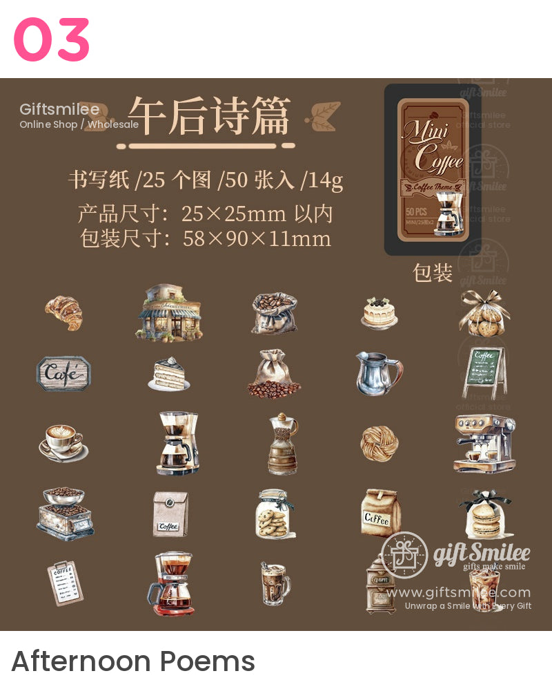 Mini Coffee Stickers | KS-SA-4127