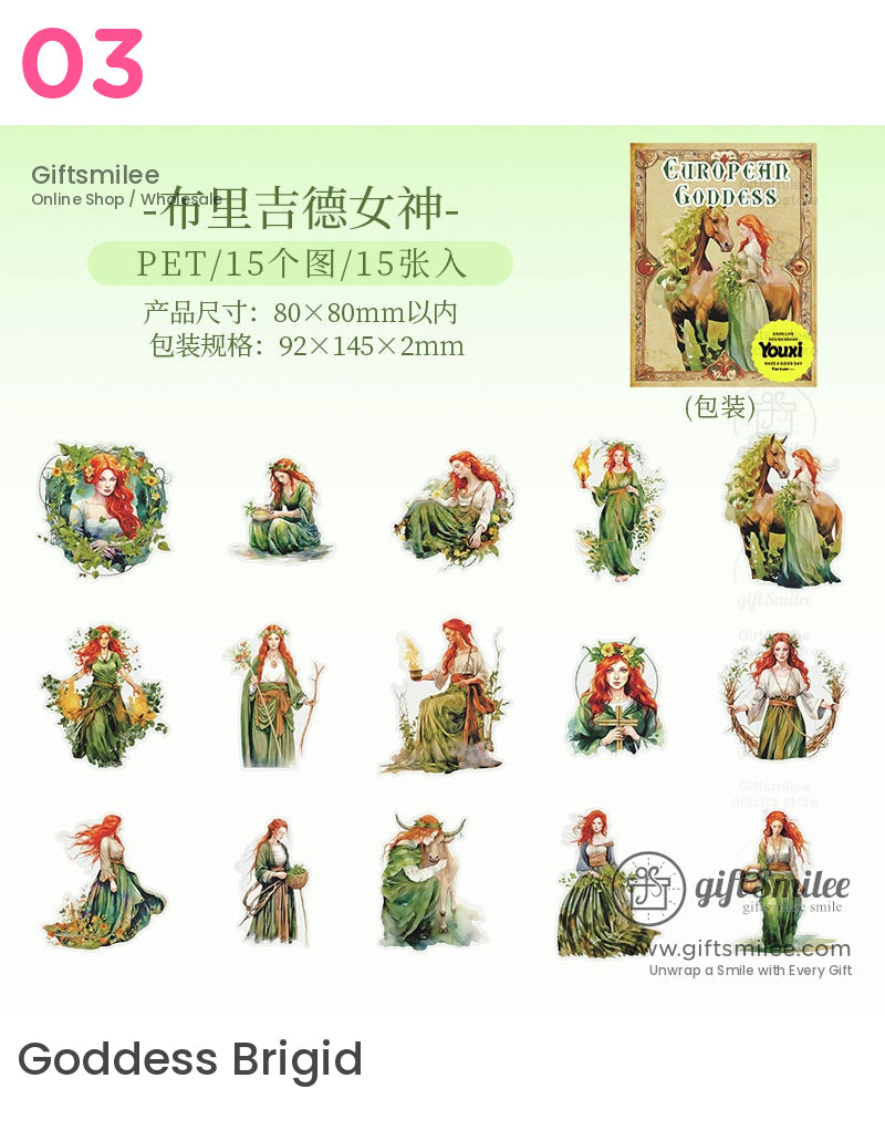 European Goddesses Sticker Packs | KS-SA-4138