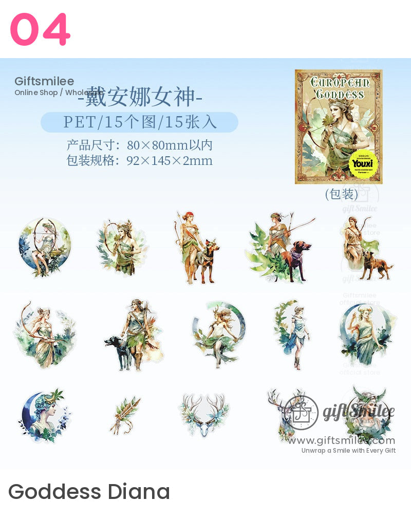 European Goddesses Sticker Packs | KS-SA-4138