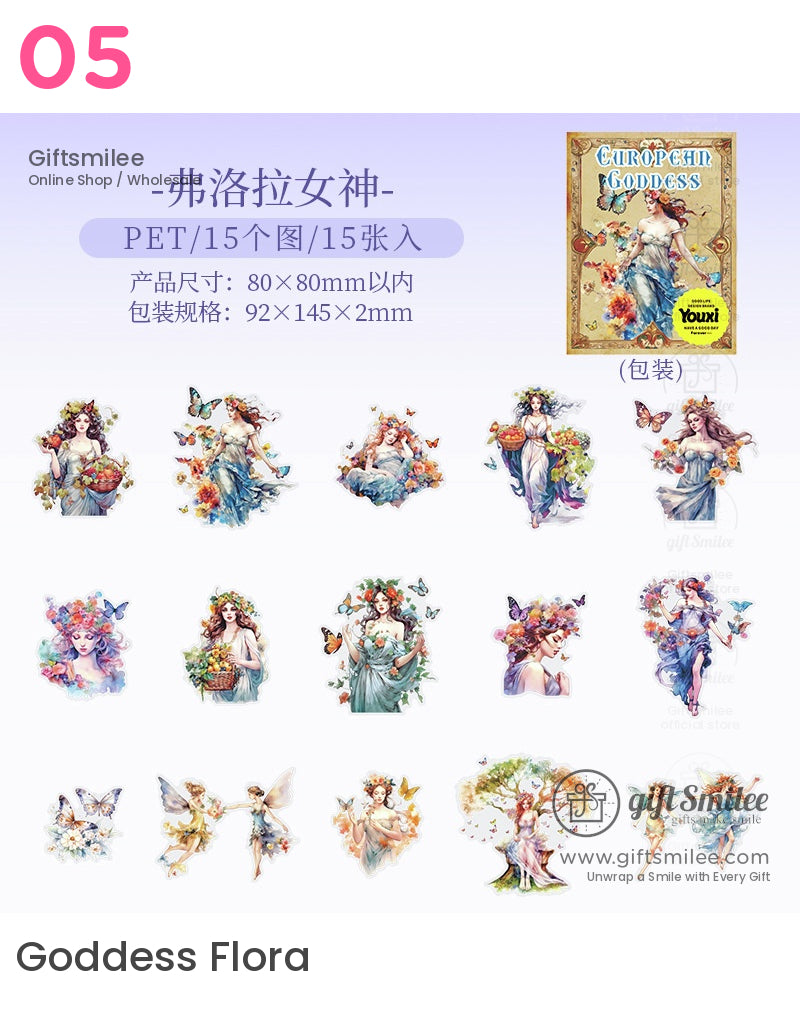 European Goddesses Sticker Packs | KS-SA-4138