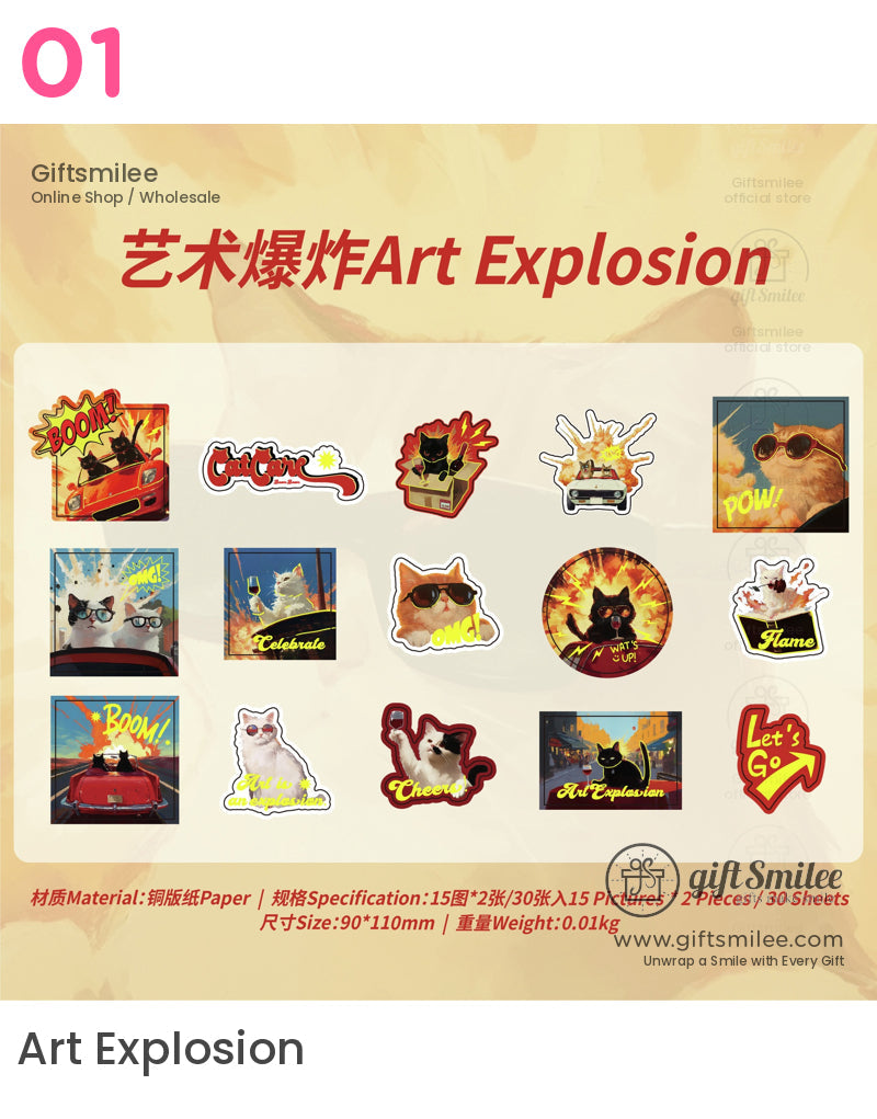 The Art Of Living With Cats Sticker Packs | KS-SA-4146