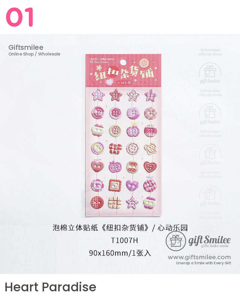 Button Grocery Store Stickers | KS-SA-4152