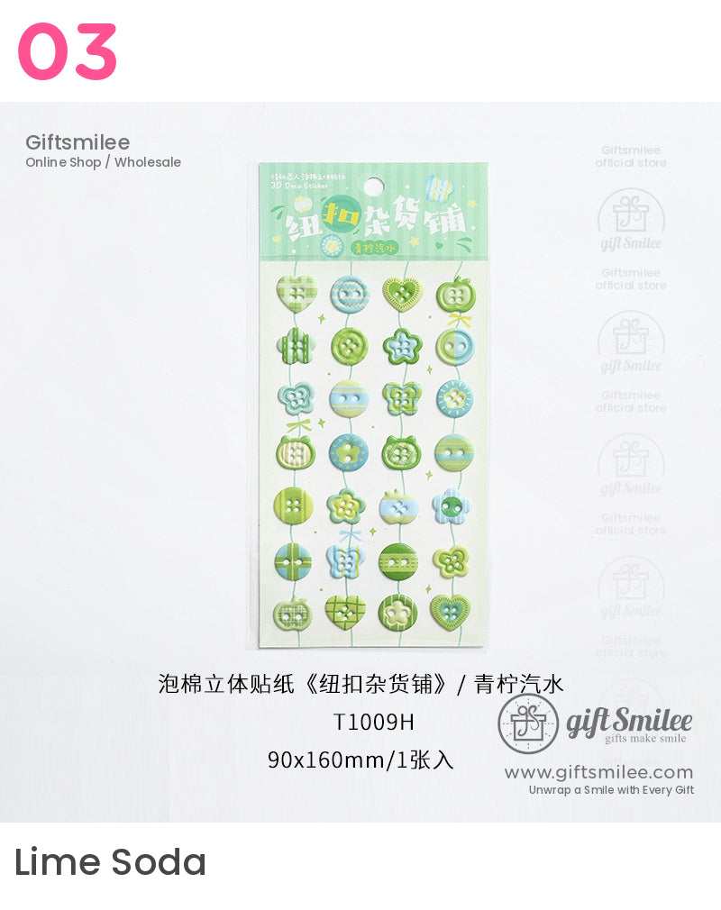 Button Grocery Store Stickers | KS-SA-4152