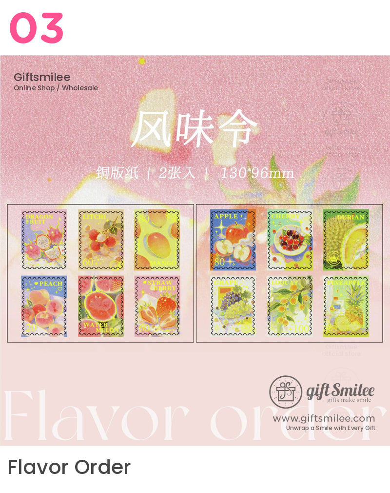 Ancient Fruits In The Sui Shi Ji Stickers | KS-SA-4153