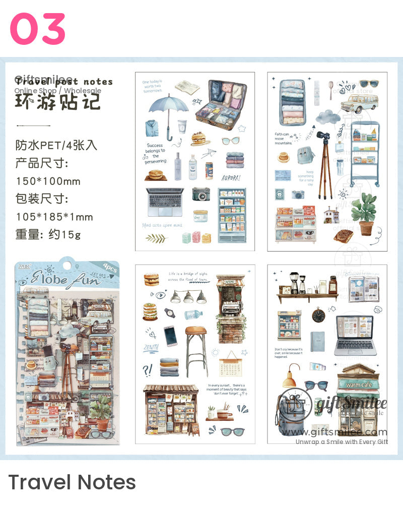 Small Happiness On The Journey Stickers | KS-SA-4164