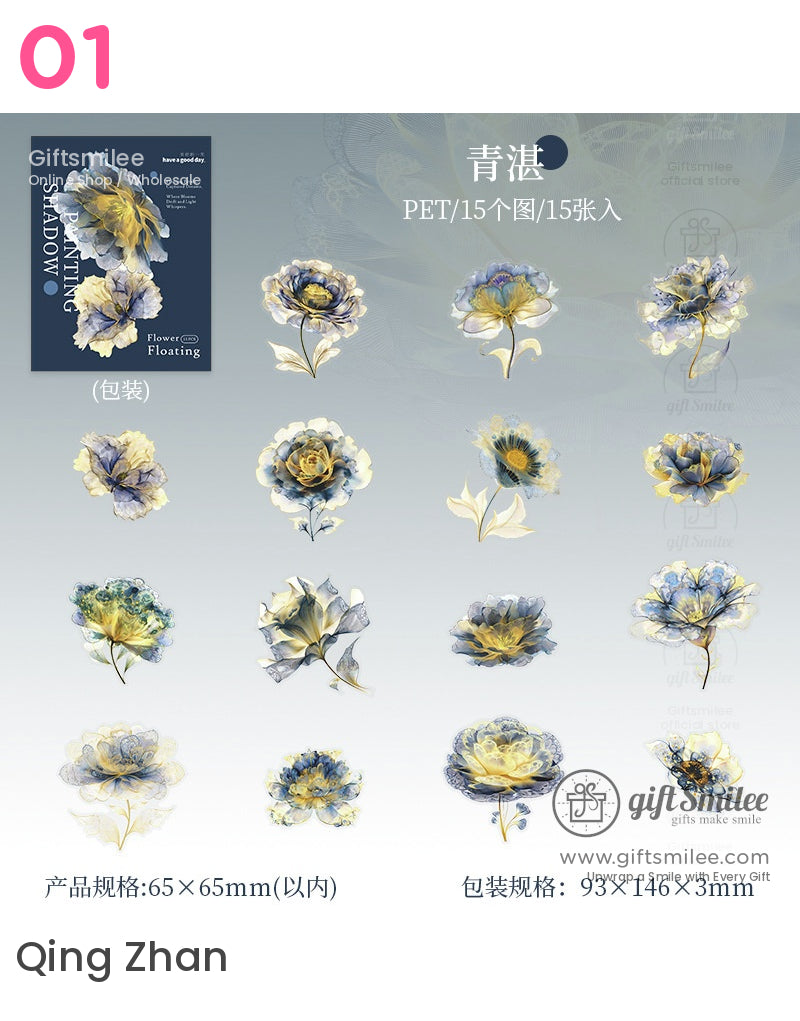 Floating Flowers And Paintings Stickers | KS-SA-4185