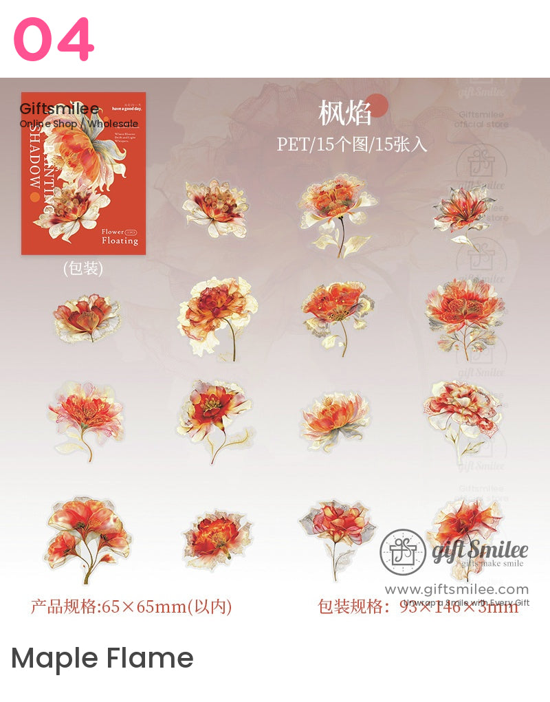 Floating Flowers And Paintings Stickers | KS-SA-4185