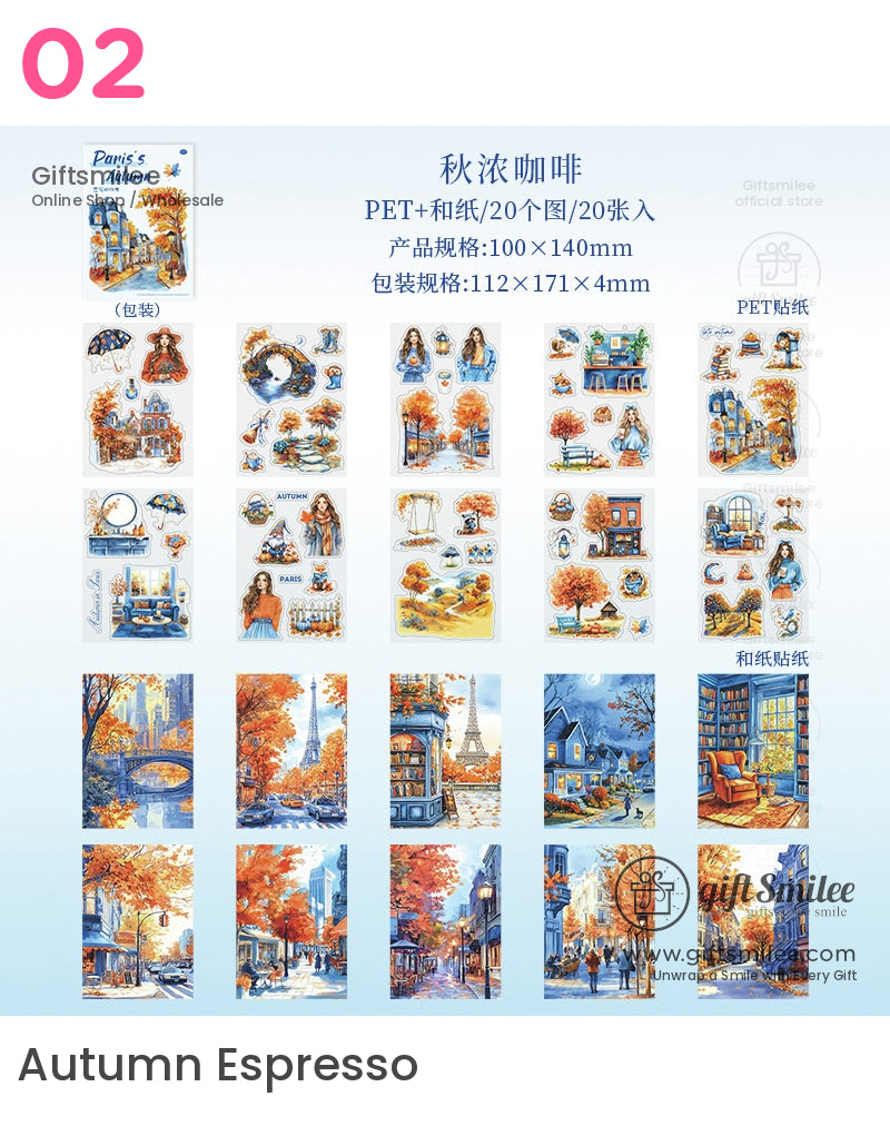 Autumn In Paris Sticker Book | KS-SA-4188