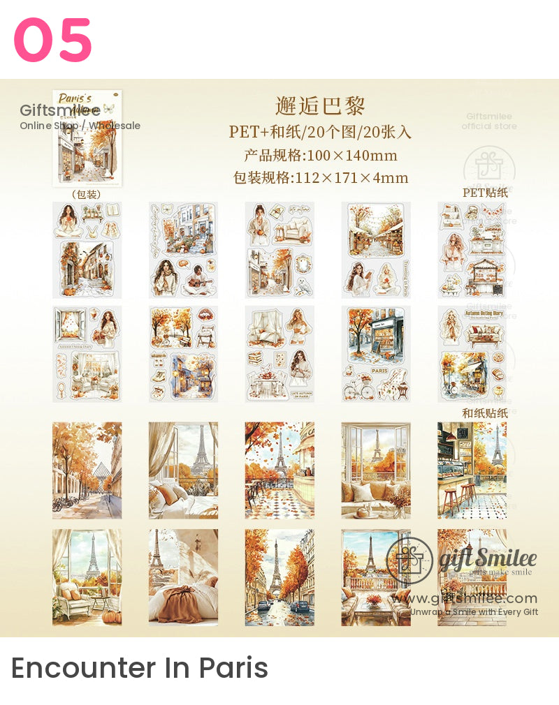 Autumn In Paris Sticker Book | KS-SA-4188