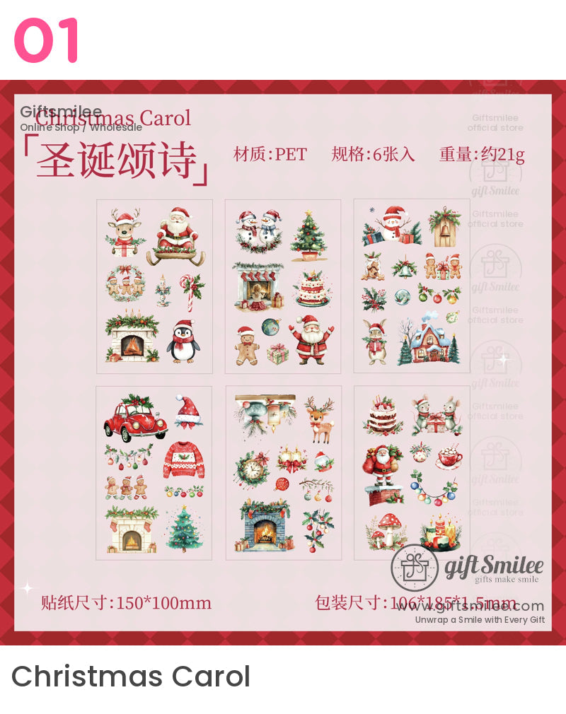 Carol On A Snowy Night Stickers | KS-SA-4193