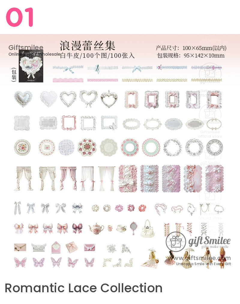 Romantic Lace Collection Stickers | KS-SA-4206