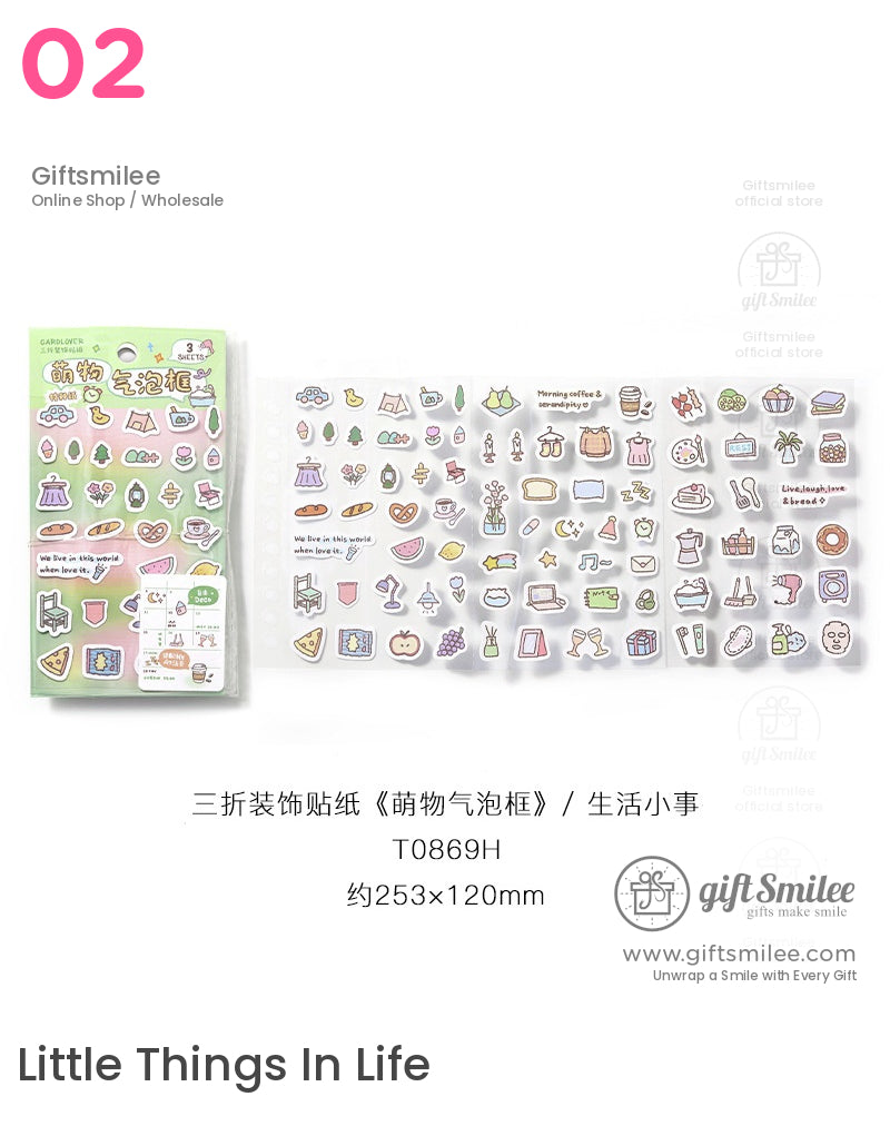 Cute Bubble Frame Stickers | KS-SA-4209