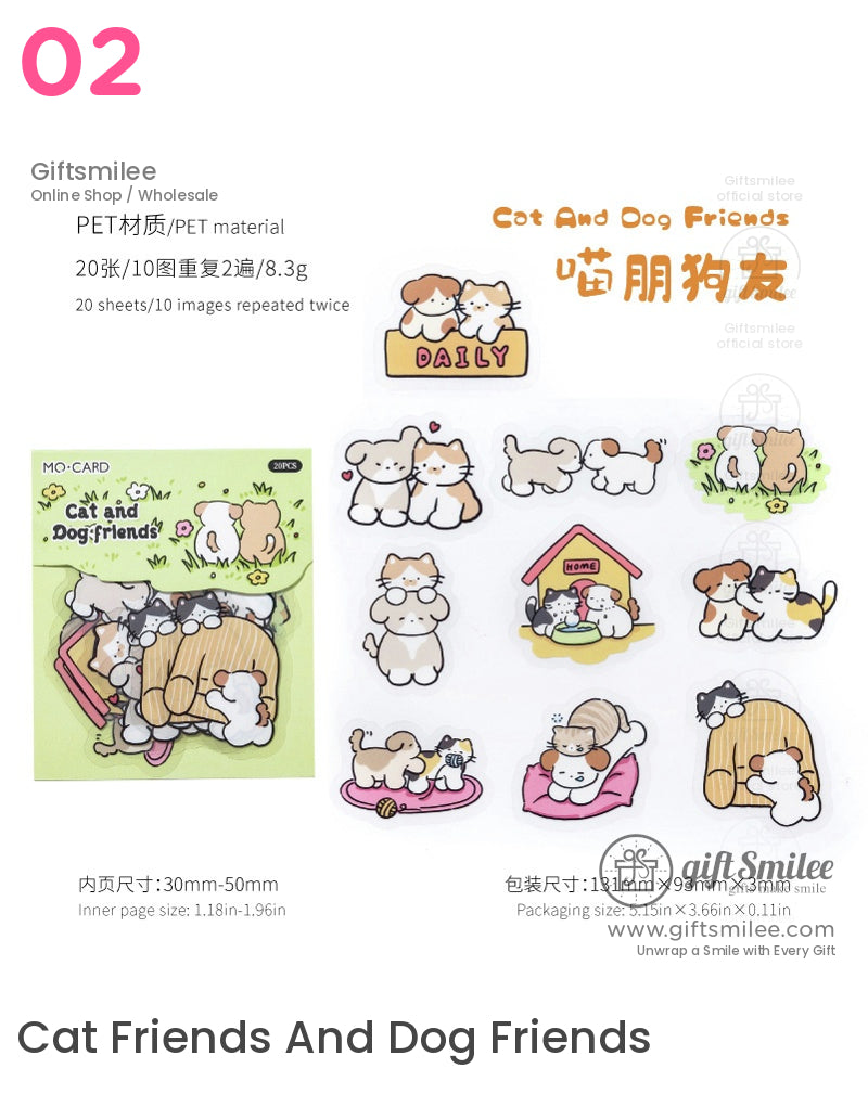 Cute Pet Life Handbook Sticker Packs | KS-SA-4224