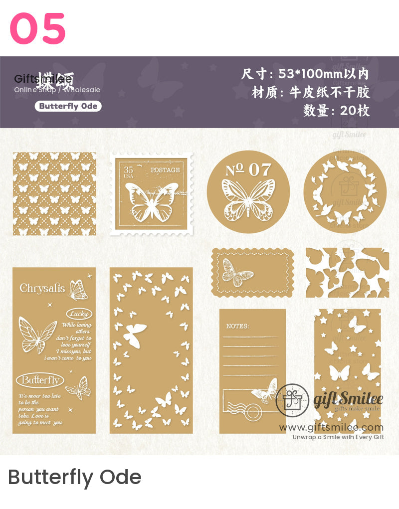 Thoughts And Flower Shadows Stickers | KS-SA-4226