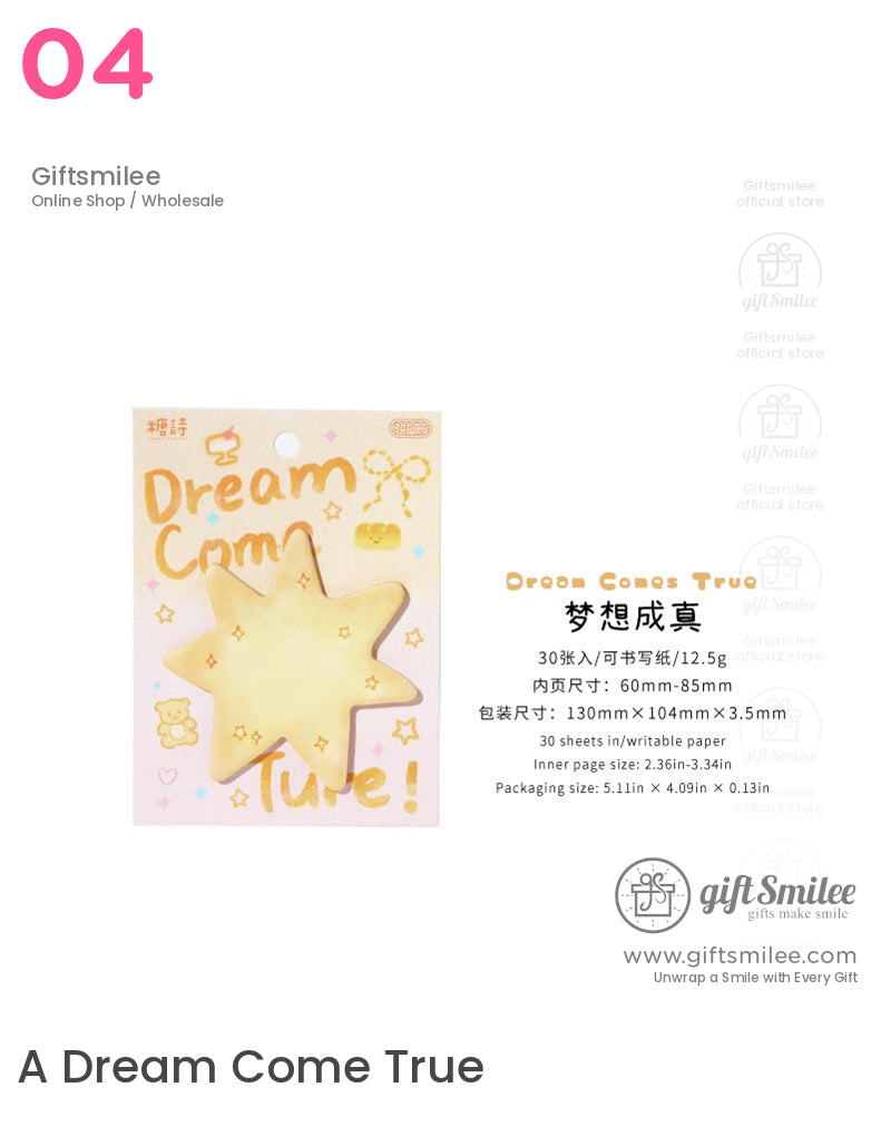 Dreamy Pastel Star Clover Cloud Butterfly Post-It Notes | daily life
