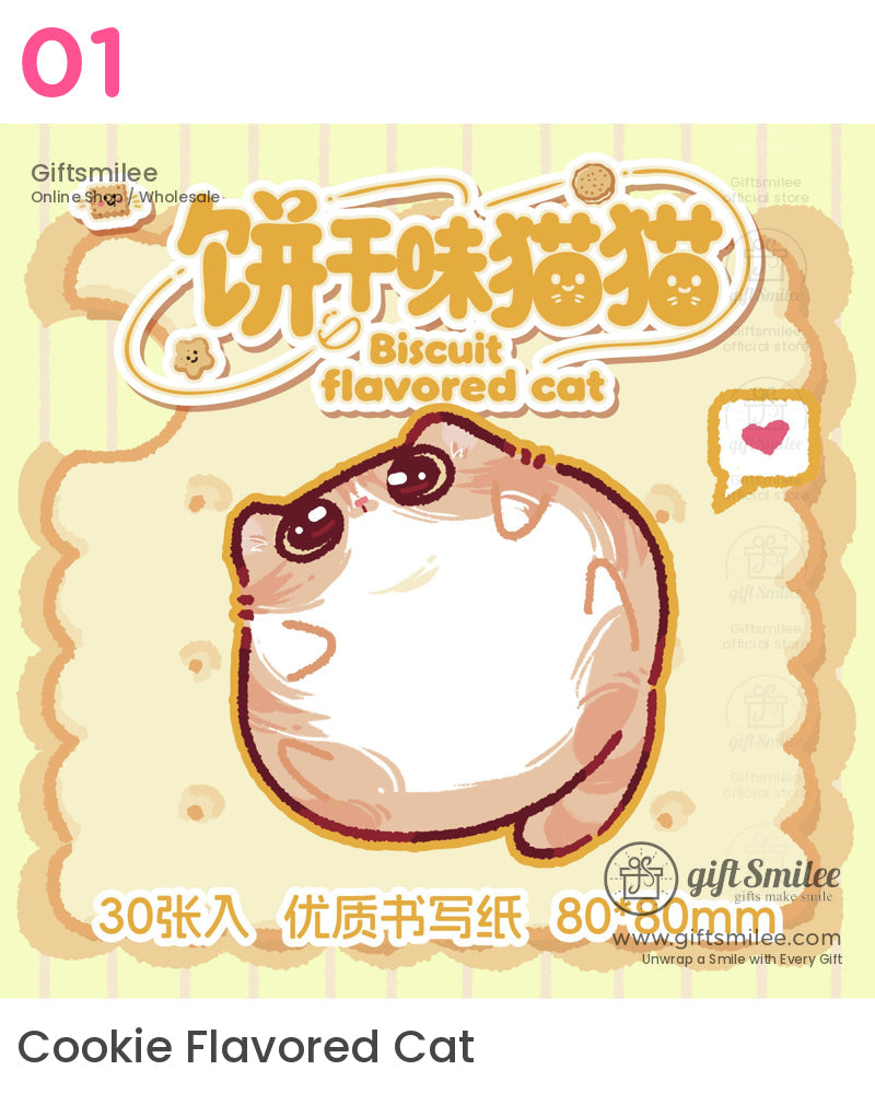 Cartoon Cat Sandwich And Fruit Flavors Sticky Notes | KS-SN-016