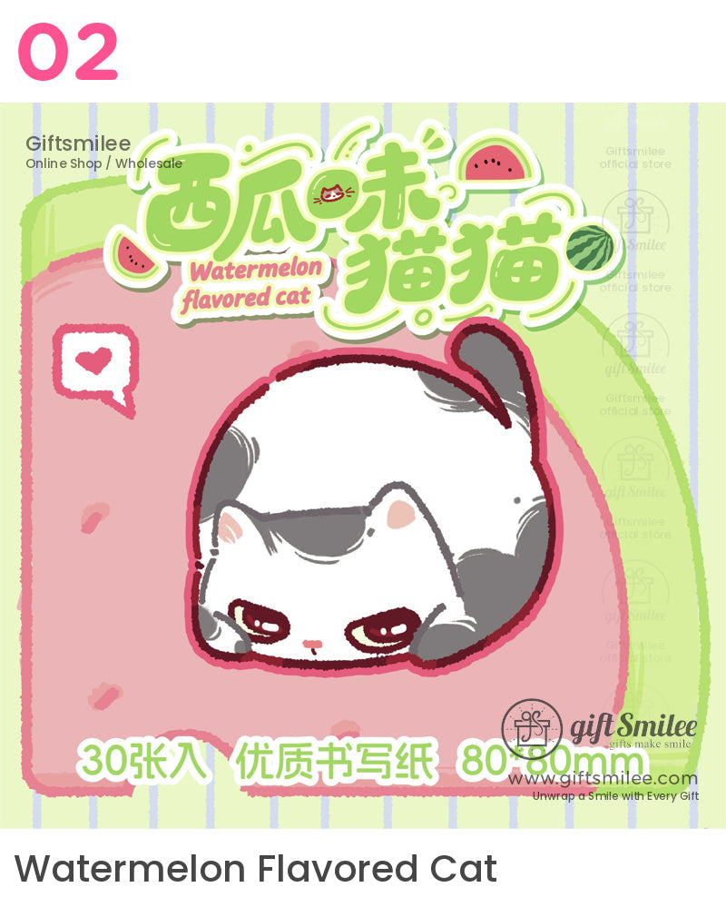 Cartoon Cat Sandwich And Fruit Flavors Sticky Notes | KS-SN-016