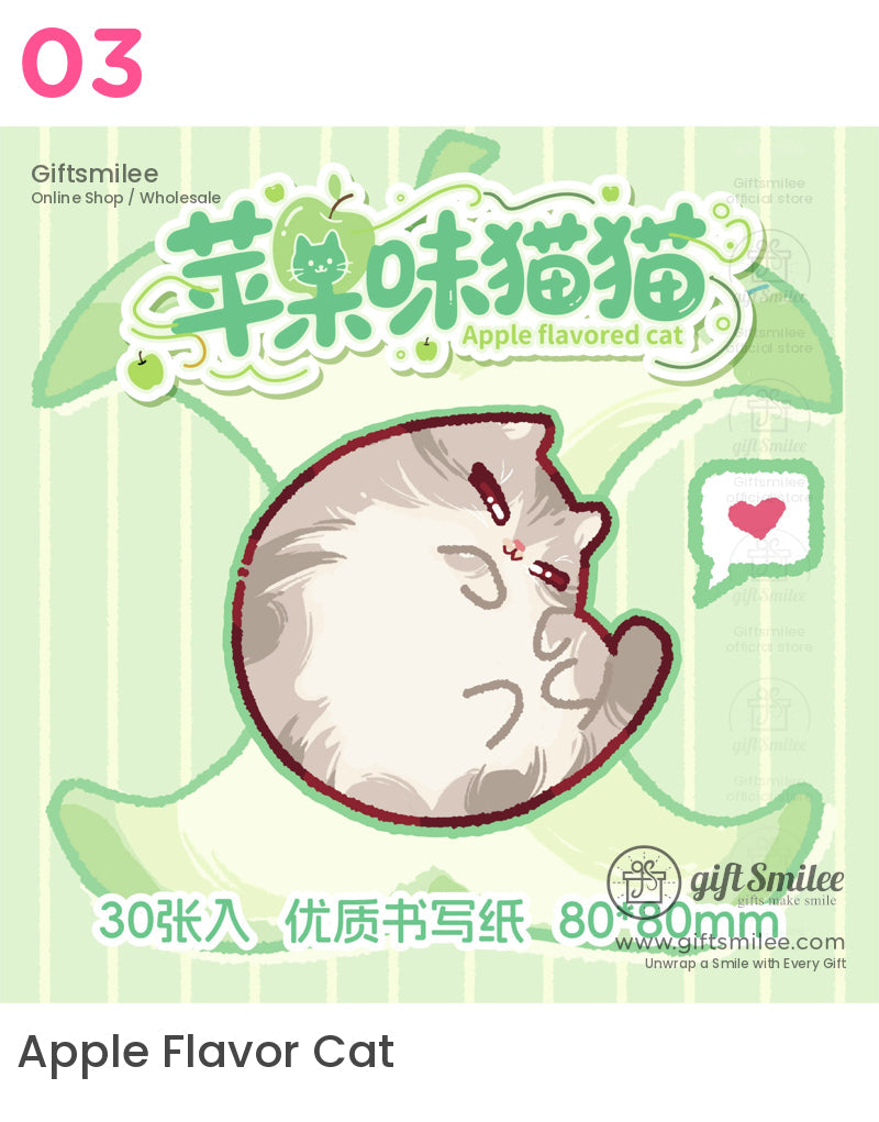 Cartoon Cat Sandwich And Fruit Flavors Sticky Notes | KS-SN-016