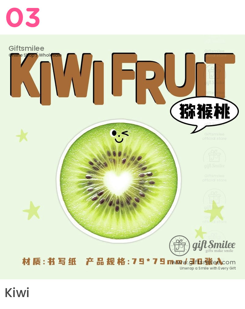 Fruit-Themed Kawaii Cartoon Post-It Notes | KS-SN-019