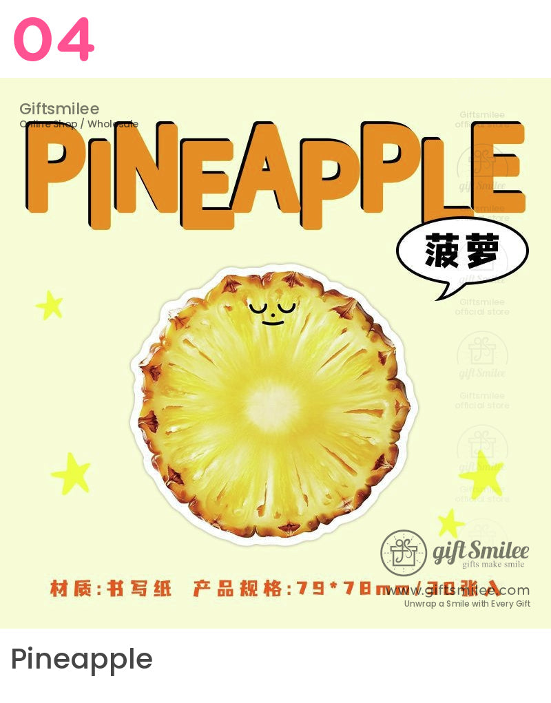 Fruit-Themed Kawaii Cartoon Post-It Notes | KS-SN-019