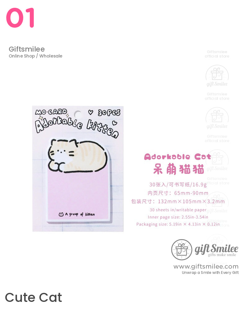 Cute Animal Kitten Puppy Post-It Notes | KS-SN-021