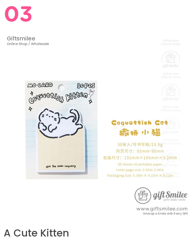 Cute Animal Kitten Puppy Post-It Notes | KS-SN-021