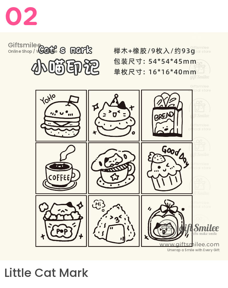 Adorable Cartoon Wooden Rubber Stamps | KS-WS-331