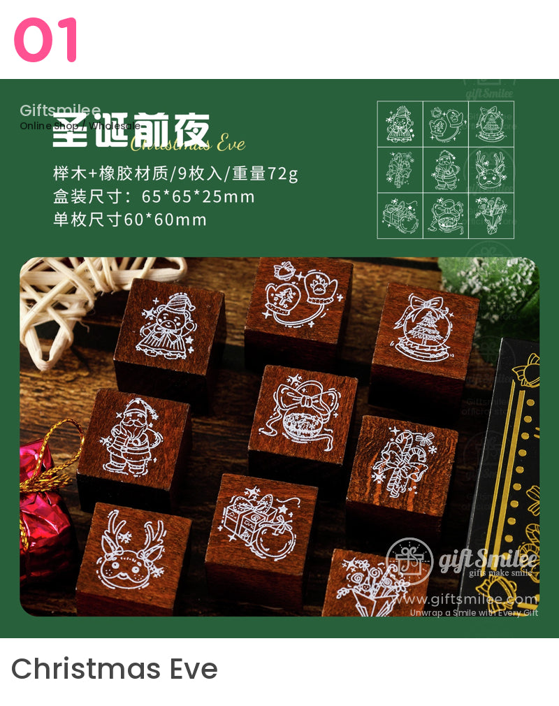 Christmas Deer Letter Christmas Eve Wooden Stamps | KS-WS-335